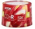 TDK CD-R80CB50 CD-R Data, 80 Minute, 700 MB, 52x (50-Pack Spindle)