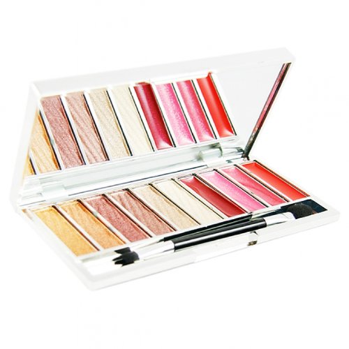 W7 Kit Party Time Eyeshadow And Lipgloss Palette In Diamonte Case