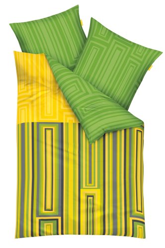 Kaeppel G-102966-83D1-VBMH Bettw&auml;sche Fabulous Farbe Limone Qualit&auml;t Satin, Gr&ouml;&szlig;e 1x 80/80 und 135/200 cm