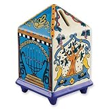 Tzedakah Box: Tree of Life & Menorah Judaica