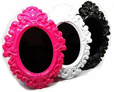 Decorative Wall Mirrors 9.6in X 13in 1 Pink, 1 Black and 1 White