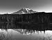 Mount Rainier from Reflection Lake in Black and White - Stirring 16x20 Photographic Print by Brendan Reals