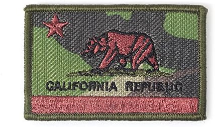 Flag of California State Bear Flag 2x3 Military Patch / Morale Patch - Multicam with Spice by ADISID