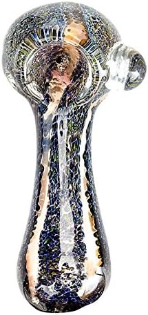 USA Handmade Single Knocker Gold Fumed Marble Hand Pipe 5"