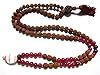 Meditation Prayer Beads Pink Jade Rudraksha Yoga Japa Mala 108+1