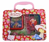 Strawberry Shortcake Clock n Watch Set w/ Strawberry Shortcake Tin Box