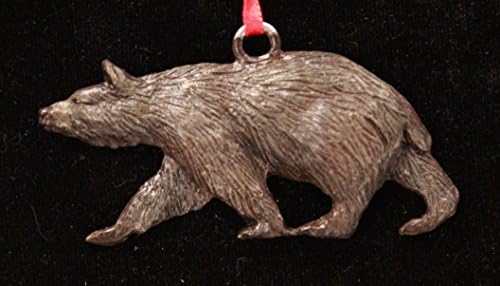 Gorgeous Eric Thorsen Black Bear Walking Painted Medallion Ornament Hanging Charm Key Montana Made