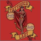 Retro-a-go-go TATTOOED LADY WOMENS T-SHIRT IN RED