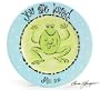 Whimsical You Are Loved Frog Plate for Infant Boy Inspirational Keepsake