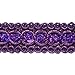 Expo International Trish Sequin Metallic Braid Trim Embellishment, 20-Yard, Purple