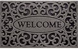 Apache Mills 9631703F CleanScrape Welcome Iron Mat, Graphite
