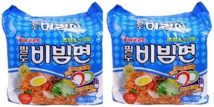 BIBIM MEN Oriental Style Noodle, Spicy Cold(Mi Kho Dai Han) Multi Package(5 packs) X 2