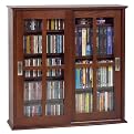 Wall Mountable Multimedia Storage Cabinet - Walnut