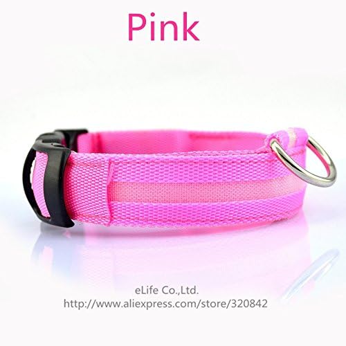 LED Nylon Pet Dog Collar Night Safety LED Light-up Flashing Glow In The Dark Electric LED Pets Cat & Dog Collar