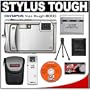 Olympus Stylus TOUGH-8000 Shockproof & Waterproof Digital Camera (Silver) + Spare Li-50B Battery + Case + Cameta Bonus Accessory Kit