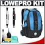 Lowepro Primus AW (Arctic Blue) Digital SLR Camera Backpack + Accessory Kit for Canon Rebel T3, T3i, T1i, T2i, EOS 60D, 5D, 7D, Nikon D3000, D3100, D5000, D5100, D7000, D300s, Olympus Evolt E-5, E-30, E-620 & Sony Alpha A560, A580, A33, A35, A55