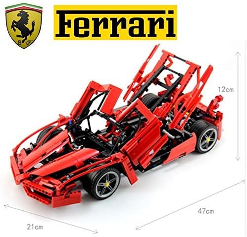 *LARGE 3D MODEL* 1359pcs Enzo 1:10 Model Racing Car Building Block Set.