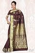 Chocolate Brown Art Silk Indian Sari / Saree / Bellydance fabric
