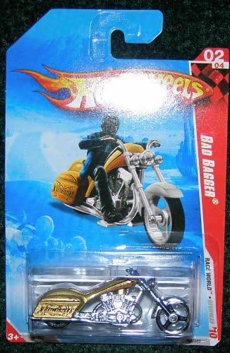 HOT WHEELS 2010 RACE WORLD HIGHWAY 02/04 GOLD BAD BAGGER