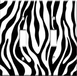 Zebra Print Switch Plate - Double Toggle