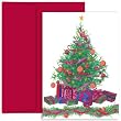 Decorated Tree With Presents Christmas Cards -