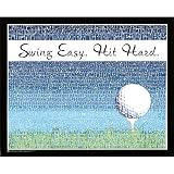 Swing Easy, Hit Hard (Golf Terms) Sports Poster Print - 20x16