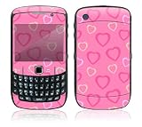 Pink Hearts Design Decal Skin Sticker for BlackBerry Curve 8500 Cell Phone