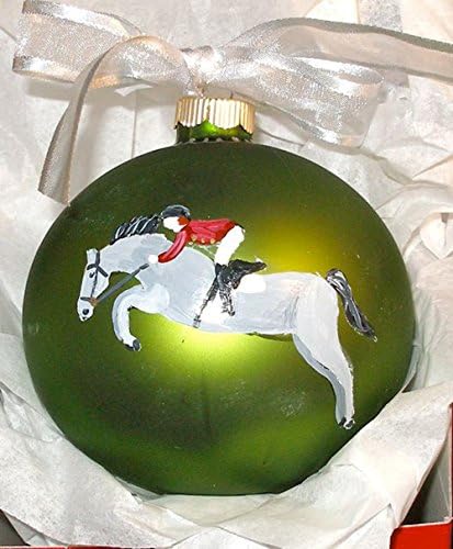 Hunter Jumper Warmblood Horse Hand Painted Christmas Ornament - Can Be Personalized with Name