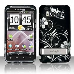Blossoming White Spring Flower Protective Hard Rubberized Case Cover Design for Verizon HTC ThunderBolt 4G