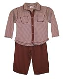 Splendid Two Piece Top & Pant Set in Chocolate. 3-6M, 6-12M