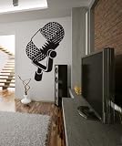 Vinyl Wall Decal Sticker Mic Music Microphone KRiley106s