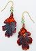 Earrings - Oak Leaves, Iridescent. Made Using Actual Leaf!