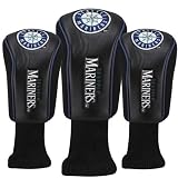 MLB McArthur Seattle Mariners Black 3-Pack Golf Club Headcovers