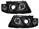 Produkt-Bild: Angel Eyes Scheinwerfer Set mit Frontblinker, passend f&uuml;r VW Passat 3B, Mod. Bj. 10/96-10/00, Ausf&uuml;hrung: Klarglas Schwarz.