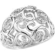 Sterling Silver Diamond Ring - 0.16 Ct.