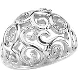 Sterling Silver Diamond Ring - 0.16 Ct.