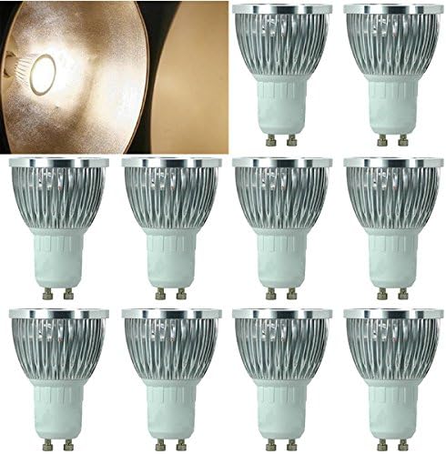 Bylife 10pcs Pack 110V 5W GU10 LED Bulbs - 3000K Warm White Spotlight - 450 Lumen 60W Equivalent - 60 Degree Beam Angle