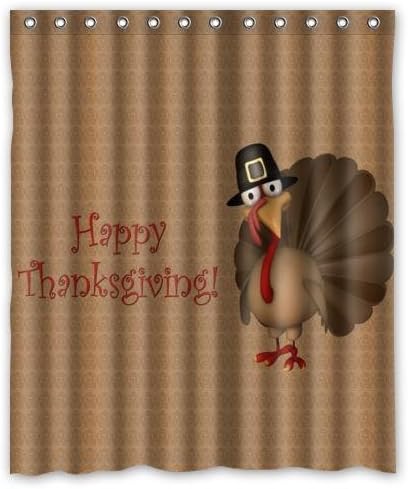 Lovely turkey Waterproof Bathroom Fabric Shower Curtain,Bathroom decor 60" x 72"