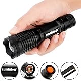 Handheld Flashlight, Ultra Bright 700 High Lumens LED Tactical Flashlight, CREE XML T6 Outdoor Survival Torch, 5 Light Modes - Adjustable Focus, Water Resistant Lamp for Indoor and Outdoor Sports