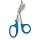 Stainless Steel Non Sterile Utility Serrated Scissor with Blue Coated Handle, 7-1/2" Length, For Single Use (Pack of 100)