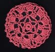 Coral Star Pattern Crocheted Hair Bun Cover- LARGE