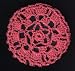 Coral Star Pattern Crocheted Hair Bun Cover- LARGE
