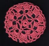 Coral Star Pattern Crocheted Hair Bun Cover- LARGE