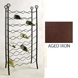 36 Bottle Wine Rack-Wrought Iron-Aged Iron (Aged Iron) (52"H x 25"W x 11"D)