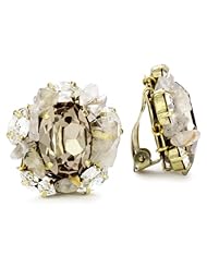 Anton Heunis "Grace Kelly" Crystal Cluster Clip Earrings