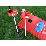 JDT Kaddy Elevated Drink Holders (Set of Two) - Comes with both ground stakes and hard surface stands. Great for outdoor games.