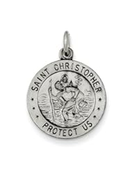 925 Sterling Silver St. Christopher Medal 25mmx20mm