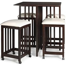 Mission Bar Height Seating Set Bar Height Chestnut by Home Decorators Collection