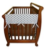 Trend-Lab Crib Wrap Rail Guard Set of Two Short Rail Guards, Max Dot Percale