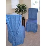 6 Pieces Royal Blue Dining Chair Slipcovers by 